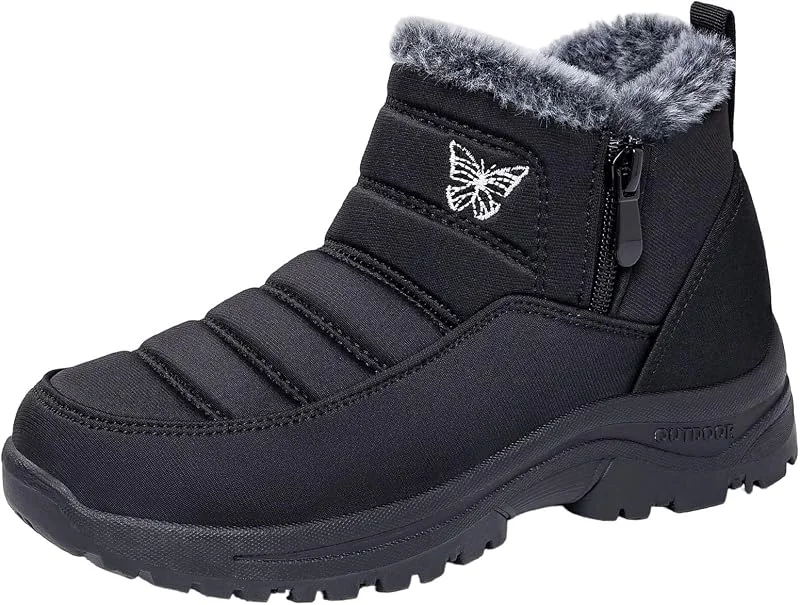Winterschuhe Damen Wasserresistent Schneestiefel Winterboots Warm Gefüttert — Heizkleidung