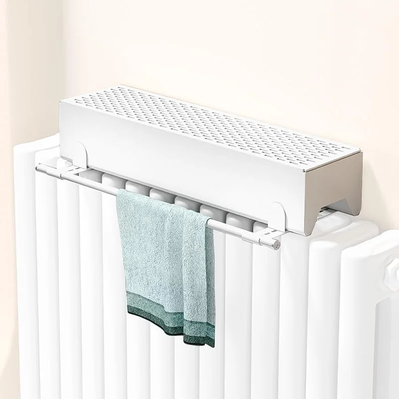 Luftbefeuchter für Heizkörper, Verdunstungs-Luftbefeuchter für Schlafzimmer, Wohnzimmer, mit einziehbarer Wäschestange, kein Strom erforderlich, Aluminiummaterial, für Heizkörper Schlafzimmer