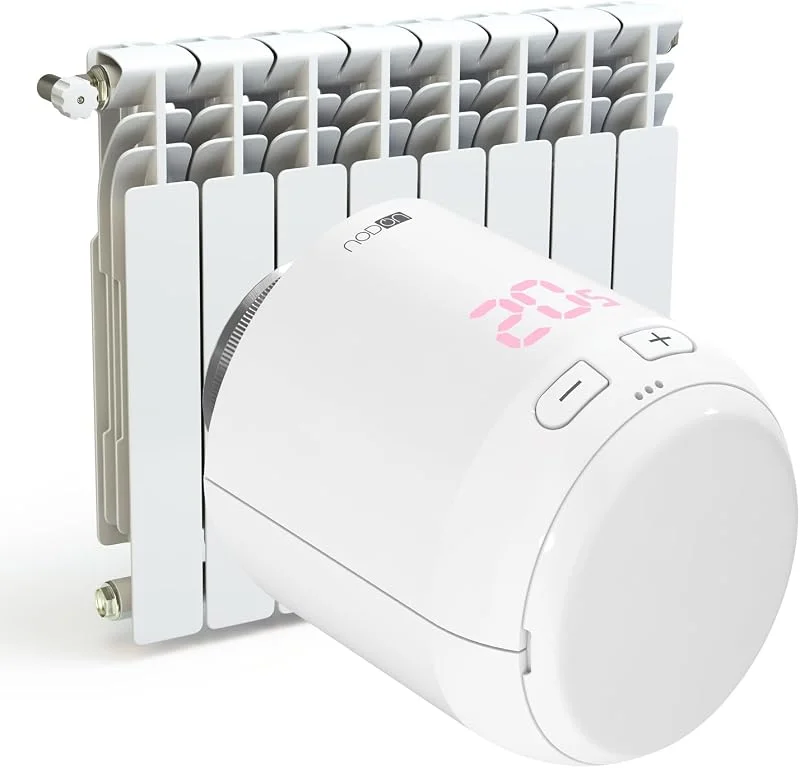 NodOn - Zigbee Thermostat, Heizköroerthermostat, Heizplan mit App, Smartes Heizen, Works with Alexa, HomeAssistant, SmartThings, Energie sparen, Zigbee 3.0, Made in Germany — Heizung Warmepumpe