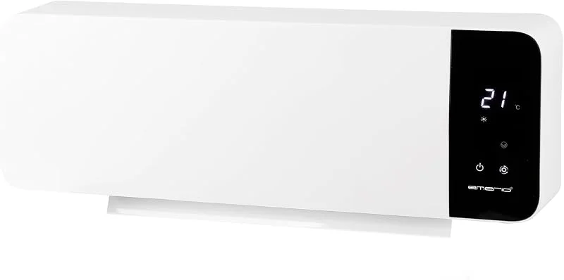 EMERIO Wand Heizlüfter, 2000W, einstellbarer Wochen Timer, PTC-Heizelement (Keramik), 2 Heizstufen, Einstellbarer Thermostat, Fenster offen - Erkennung, Oszillierend, LED-Display, FH-133172 — Heizung Warmepumpe