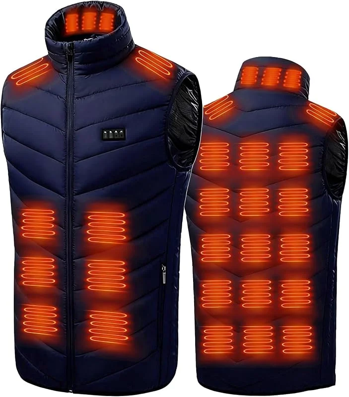 Beheizbare Weste Herren Damen: USB Elektrische Beheizbare Jacke 28 zonen — Heizkleidung