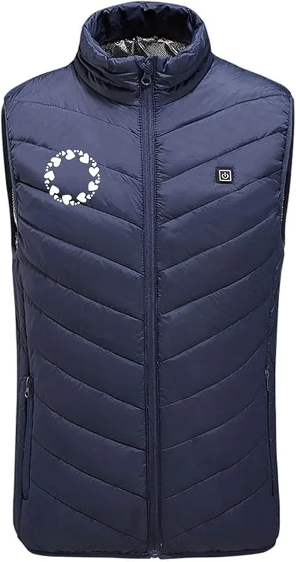 Beheizte Weste, Warme Jacke Heizjacke mit 9 Heizzonen, 3 Einstellbar Temperatur Beheizbare Kapuzenjacke Herren Damen Wintermäntel Körperwärmer zum Outdoorarbeiten Skifahren Funktionsjacke Outdoorjacke — Heizkleidung